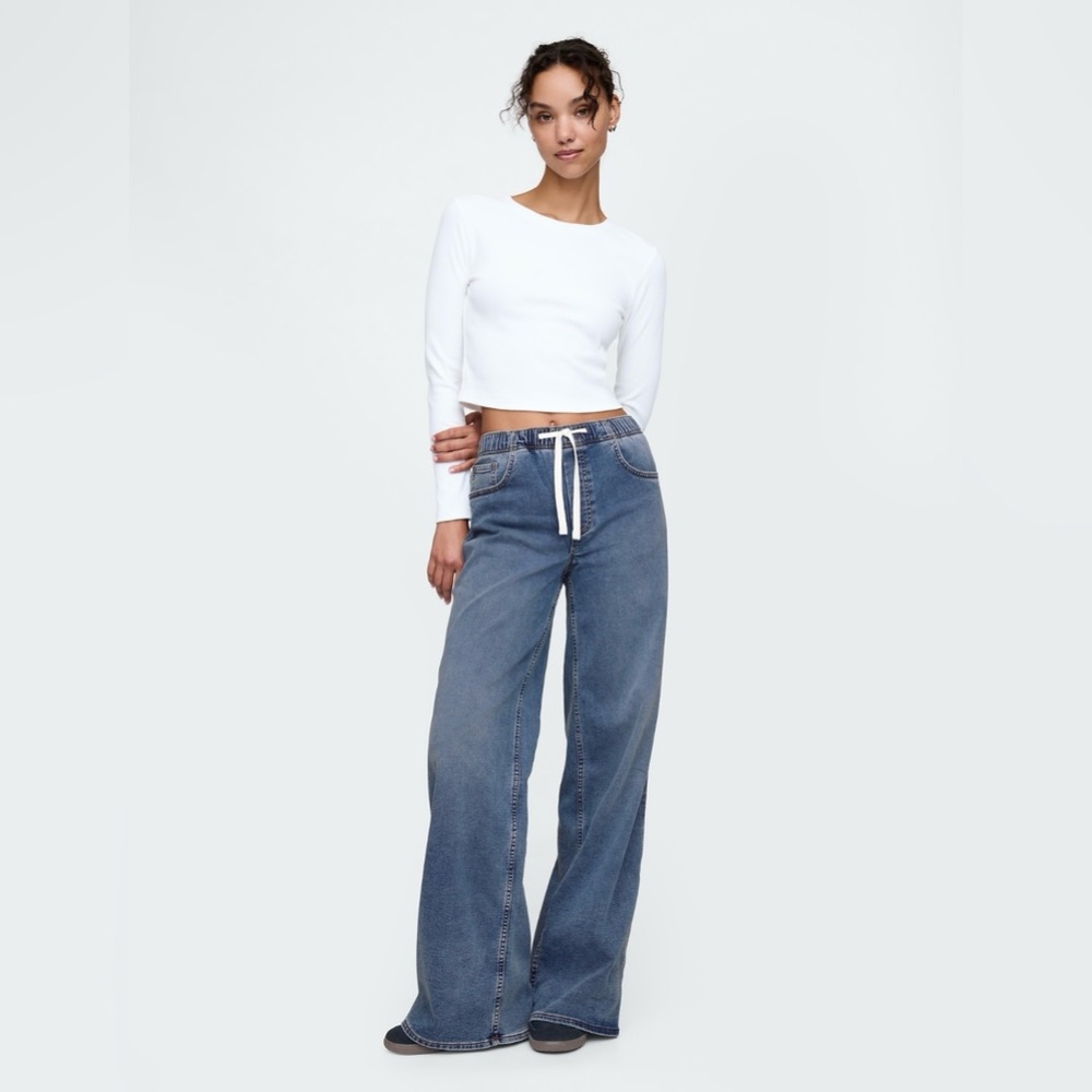 GAP Mid Rise Knit Easy Baggy Jeans